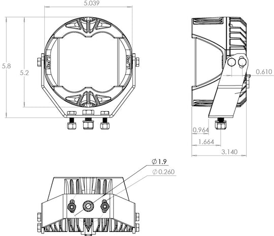 LP4 Pro LED Driving/Combo Baja Amber Lens Pair Baja Designs