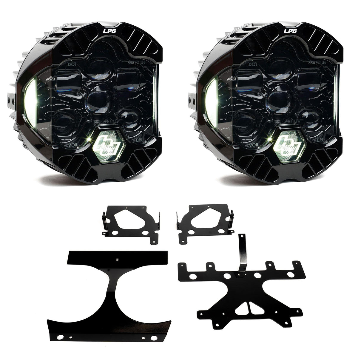 DOT LP6 LED Headlight Kit 2015-2024 Harley Davidson Road Glide (White) Baja Designs