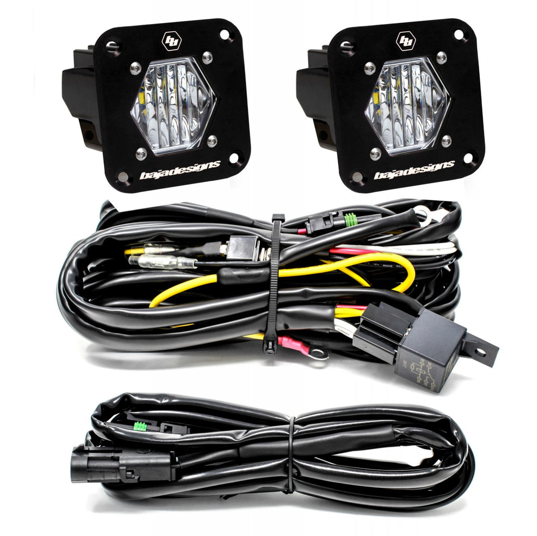 Baja Designs - 387808 - S1 Black Flush Mount LED Light Pod Reverse Kit
